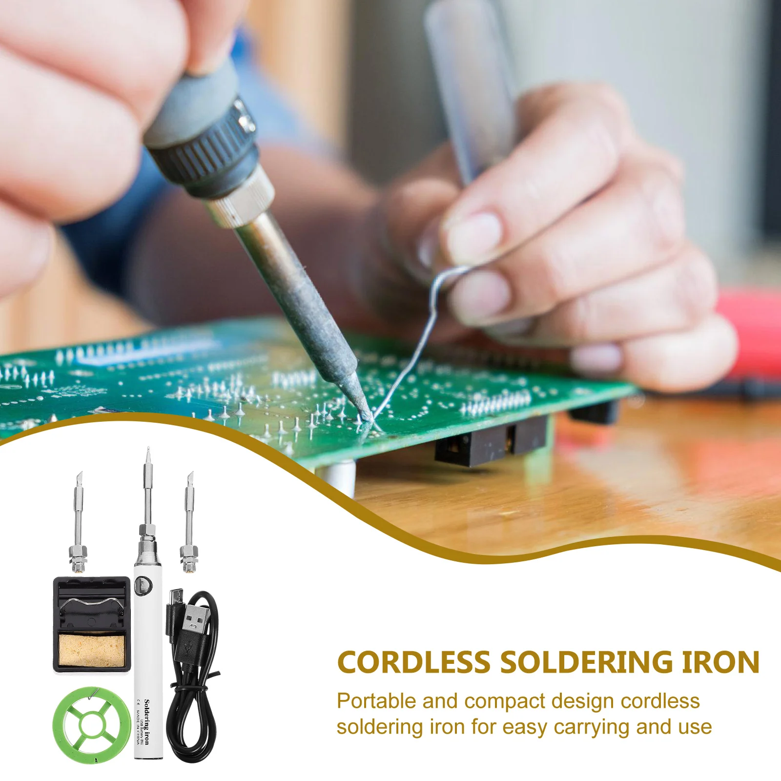 Mini Soldering Iron Cordless Welding Pen Pencil Leaded Electric Tool Kit Portable Electrical USB