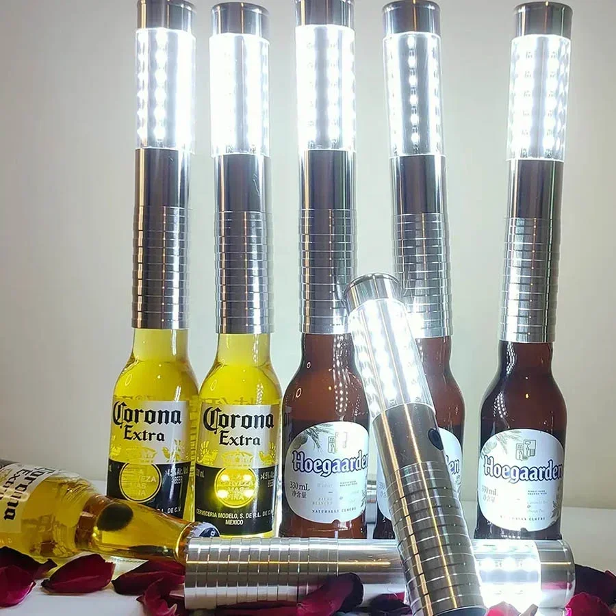

Rechargeble LED Strobe Baton Dancing Flash Sticks Champagne Wine Bottle LED Sparkler For Bar Club Birthday Weddings DIY Decor