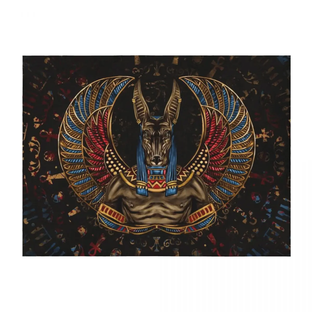 أنوبيس - بطانية رمي الله المصري، أرائك فروي، بطانيات كيس نوم ناعمة