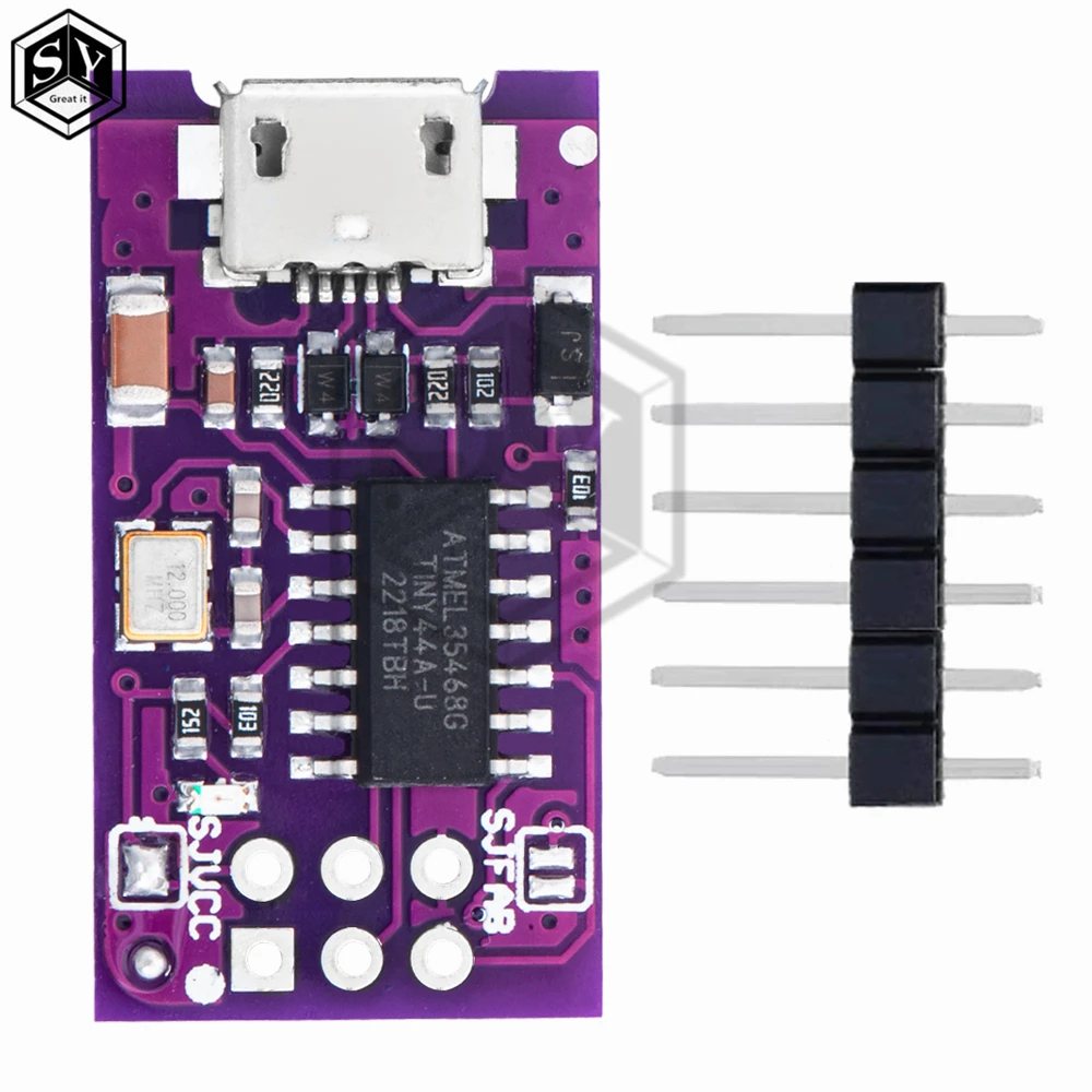 Micro USB Tiny AVR ISP ATtiny44 ATTiny45 ATTiny85 USBTinyISP Programmer Module  IDE Bootloader ISP Microcontroller 5V