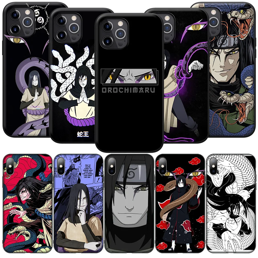 SA133 Orochimaru Anime Soft Case for iPhone 16 15 14 13 7 8 Pro Max Mini Plus