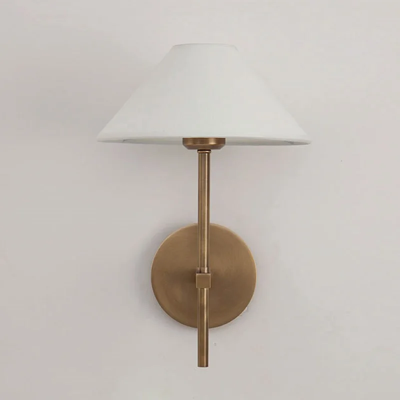 All Copper Fabric Wall Lamp Background Wall Personalized Simple Decorative Lamp Bathroom Corridor Living Room Luxury Wall Lamp