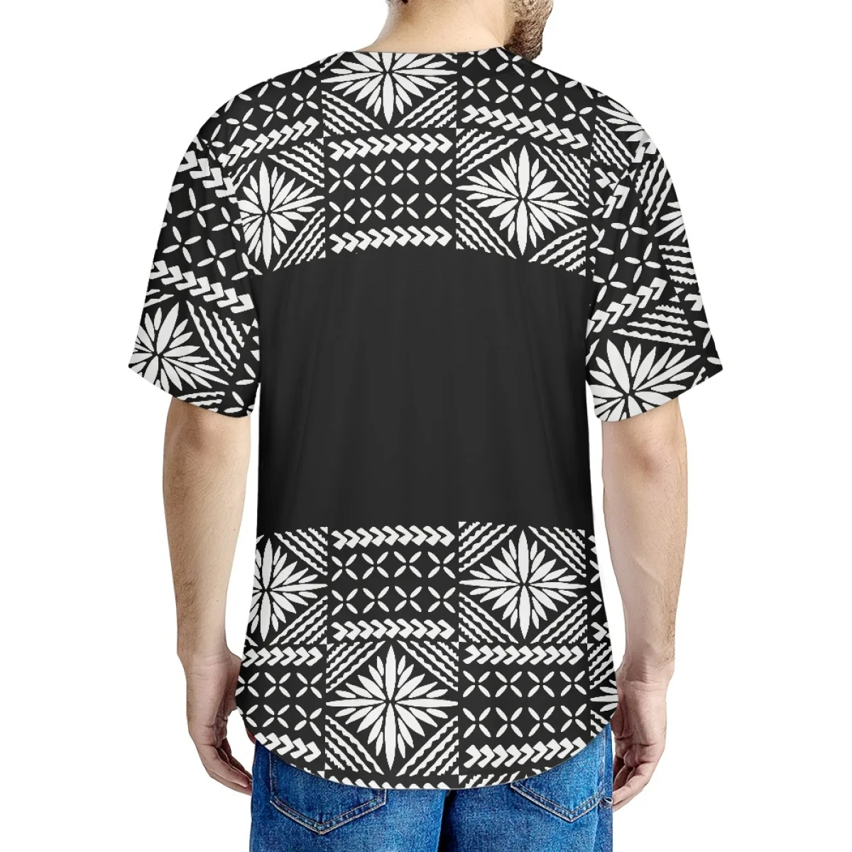 Hot Selling Custom Casual Summer Men Baseball Jersey Sublimation Print Uniform Polynesian Tribal Clothing Samoa Fiji Hawaiian