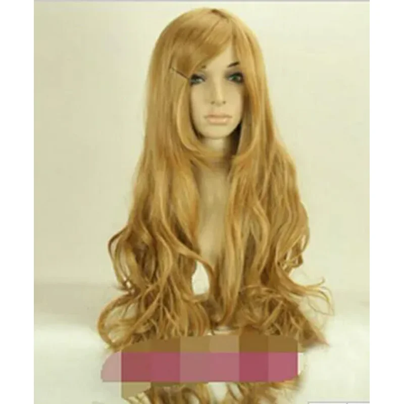 Aisaka taiga long flax brown curly wigs new cosplay wig