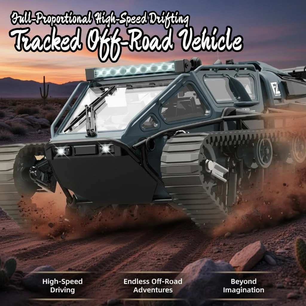 

Детский полномасштабный гусеничный танк JJRC C8812 с дистанционным управлением 2.4G и поворотом на 360° ° Радиоуправляемая модель внедорожника с функцией вращения и дрифта, подарок для мальчика