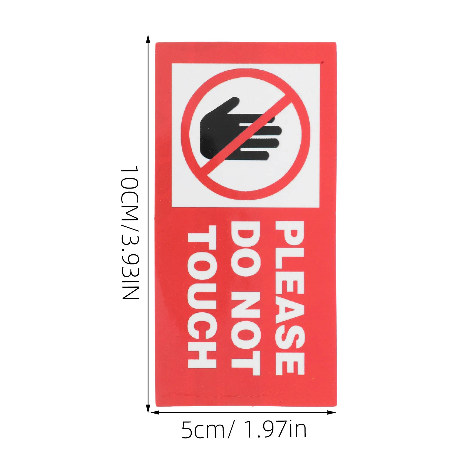 10 قطعة ملصقات لا تسجيل لا تلمس ملصق تحذيري من الفينيل ملصقات أمان ذاتية اللصق لآلة نافذة الباب تستخدم مقاومة للطقس #5