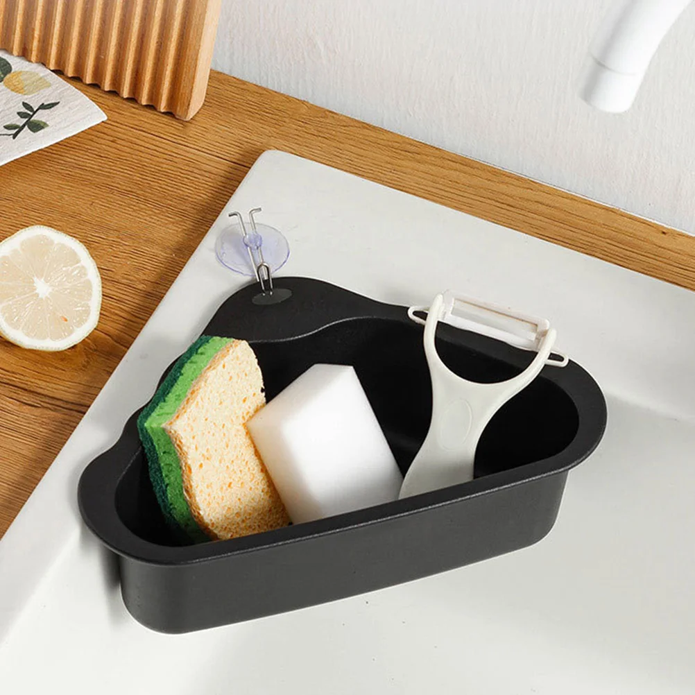 

Stainless Steel Sink Draining Basket Triangle Corner Strainer Kitchen Storage Rack Practical Fits Most Sinks Daily Use