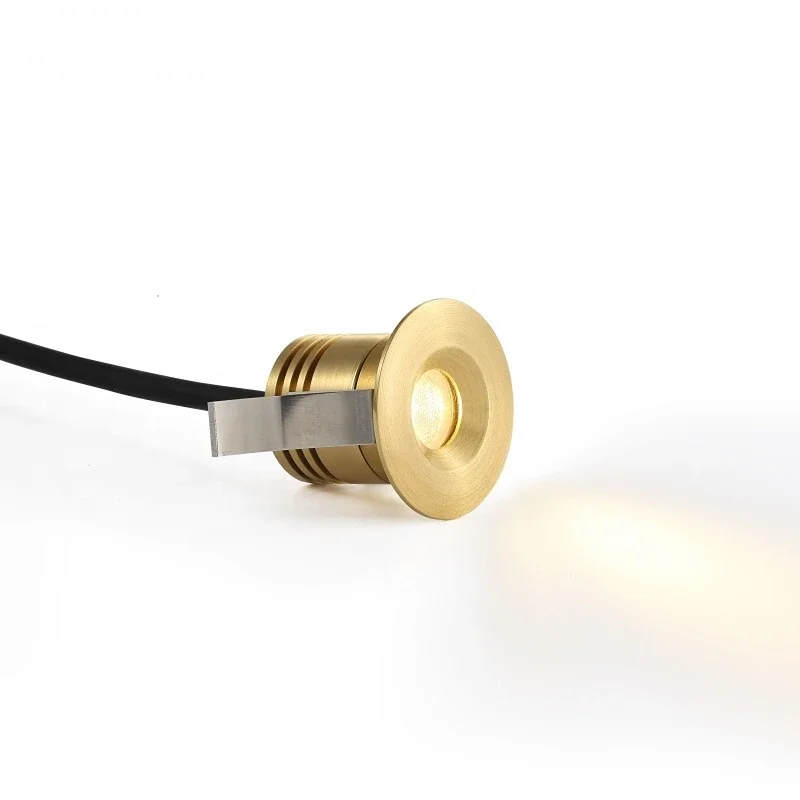 landscape garden IP65 waterproof mini spotlight pure brass ceiling recessed 3W led spotlight