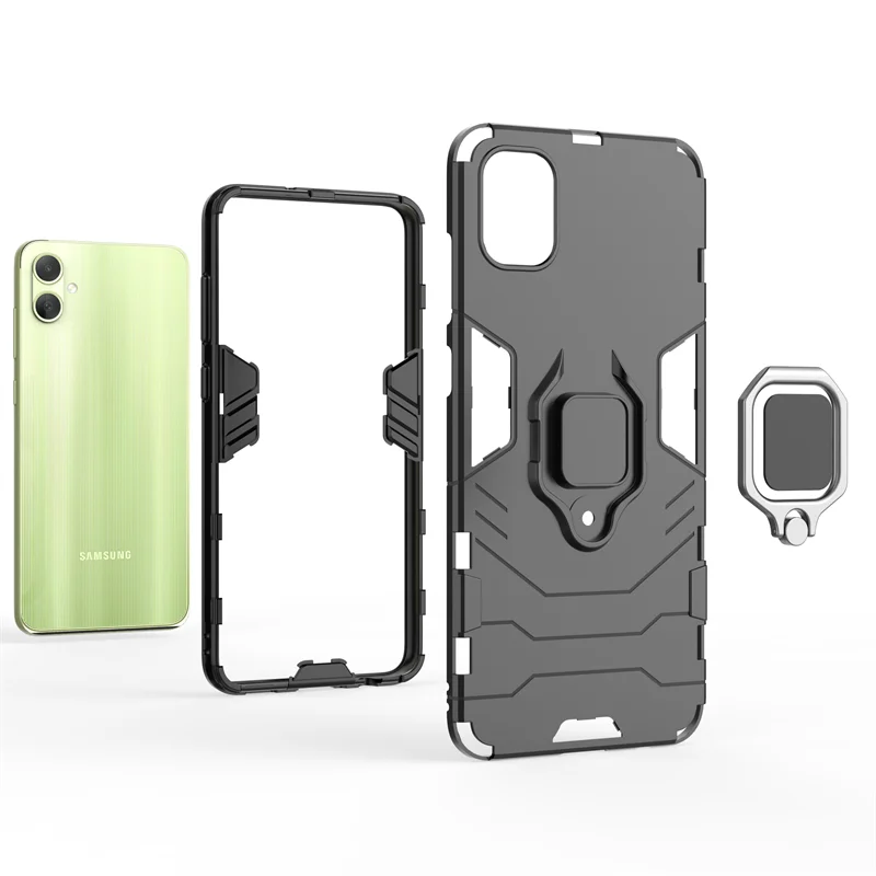 For Samsung Galaxy A05 2023 Case Hard PC Ring Holder Stand Magnetic Armor Phone Cases For Samsung A05 A 05 SM-A055M Back Cover