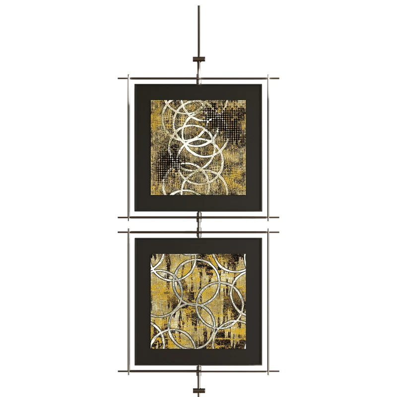 

French medieval style entrance entrance painting bedside background wall end of corridor mural restaurant metal hanging painting