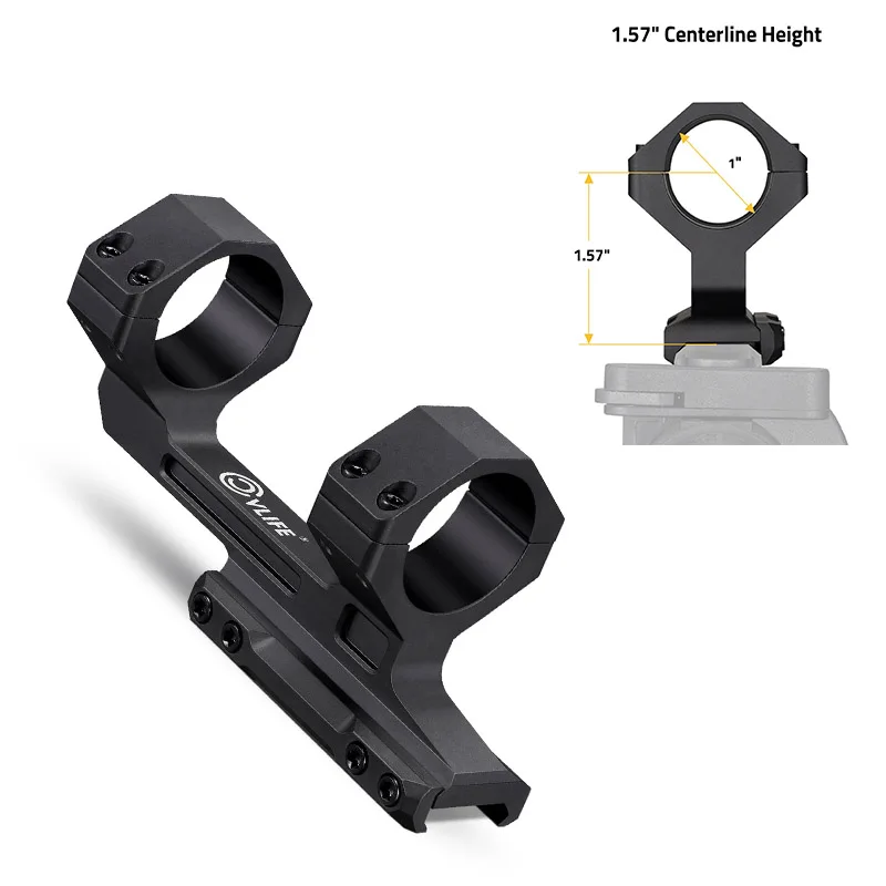 CVLIFE Cantilever Scope Mounts 34mm Tube Lightweight Compact Dual Ring Scopes Mount Offset Cantilever for Picatinny Rail