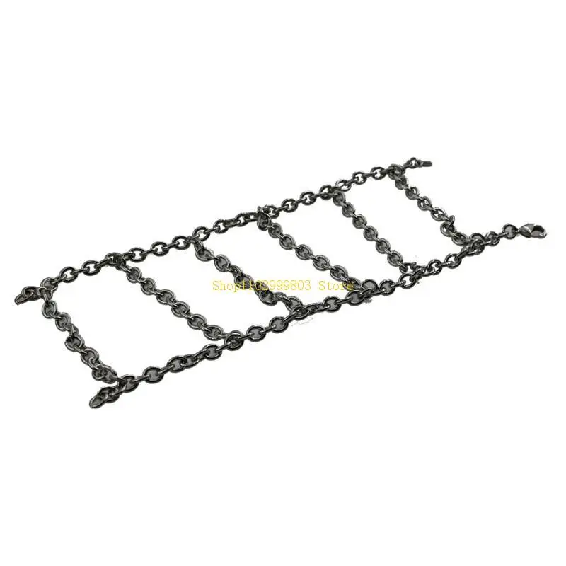 4Pcs Anti-Slip Metal Snow Chain Set for 1/12 MN86K MN86KS MN86 MN86S RC Crawler Car Tires Parts J0MF