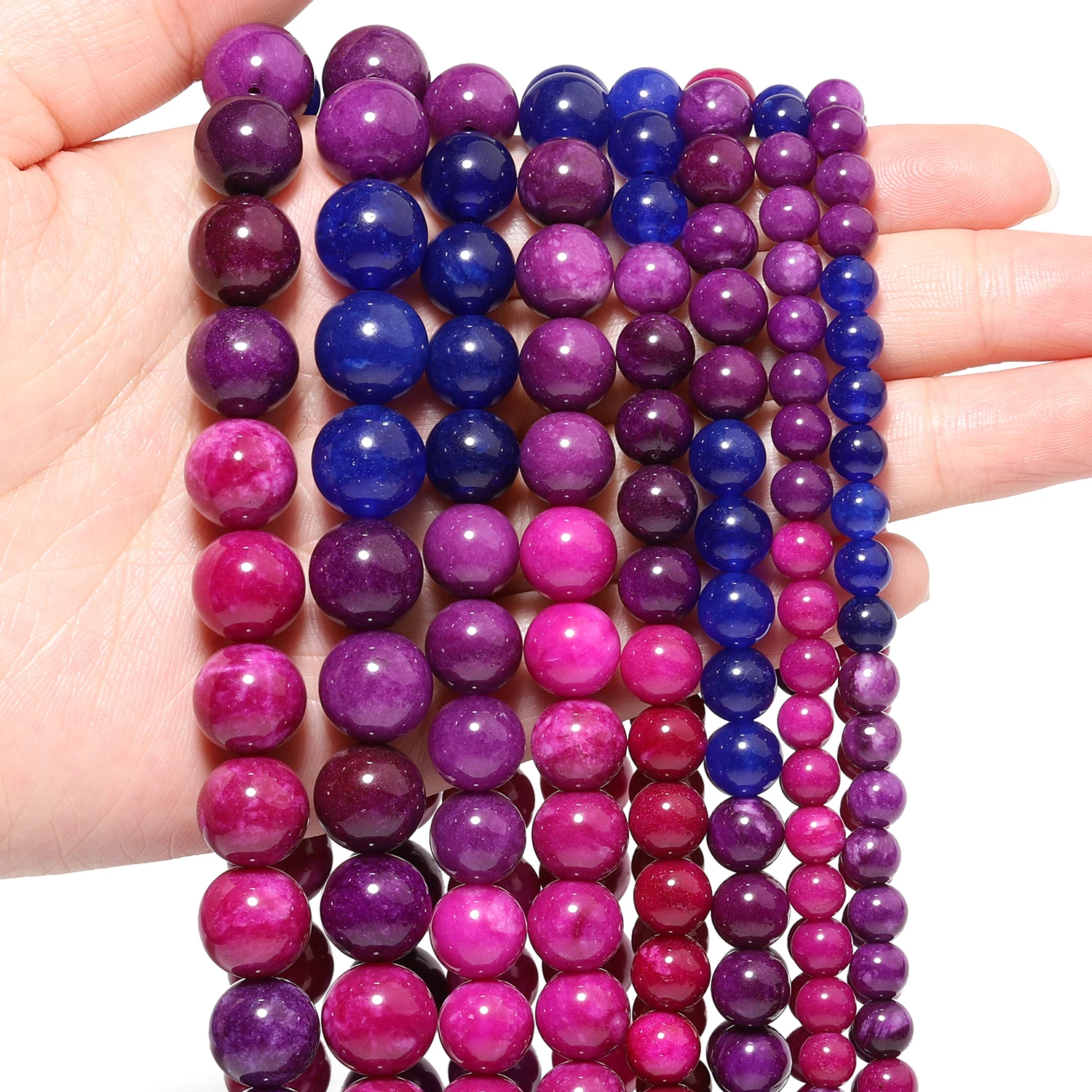 Natural Stone Beads Sugilite Round Shape Loose Spacer 6 8 10 12mm For Jewelry Making Necklace Bracelets Accessories 15