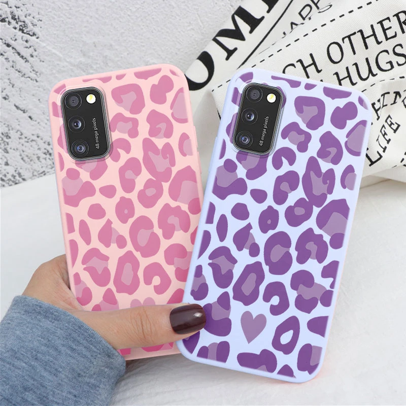 Leopard Print Phone Case For Samsung Galaxy A31 A41 Protection Back Cover Soft Silicone Fundas For Samsung A 31 Coque Shell Cute