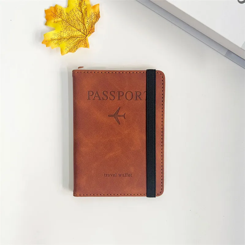 Vrouwen Mannen RFID Vintage Zakelijke Paspoort Covers Houder Multifunctionele ID Bankkaart PU Lederen Portemonnee Case Reisaccessoires