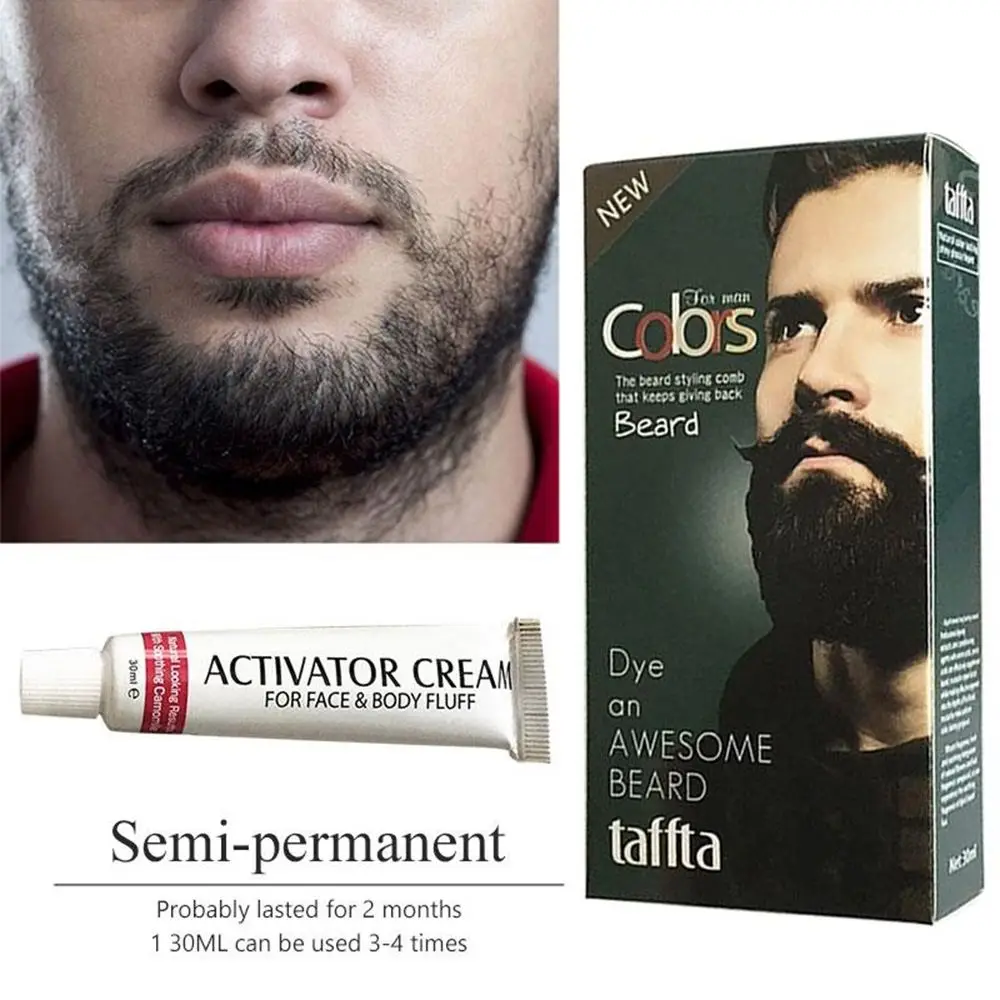 

Black Mustache Cool Hair Coloring Modelling Tool Dye Cream Men Beard