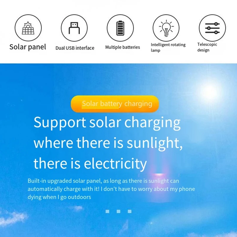 A25F-18650 충전기 태양광 리튬 배터리 스마트 충전기 Type-C 4슬롯 다기능 실외 충전기