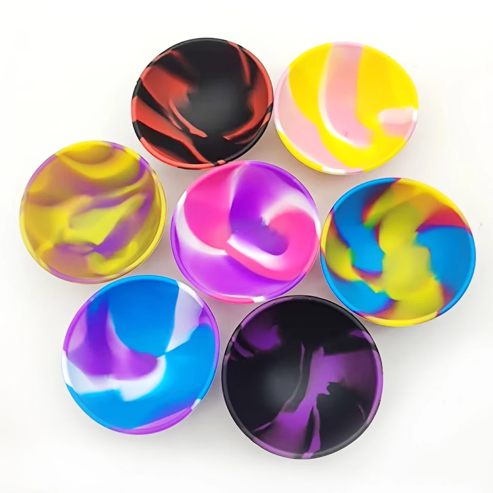 50Pcs 67mm Silicone Bowl Jar Container Smoking Smoke Cigarette Tobacco Herb Accessories Grinder Kitchen Storage Box