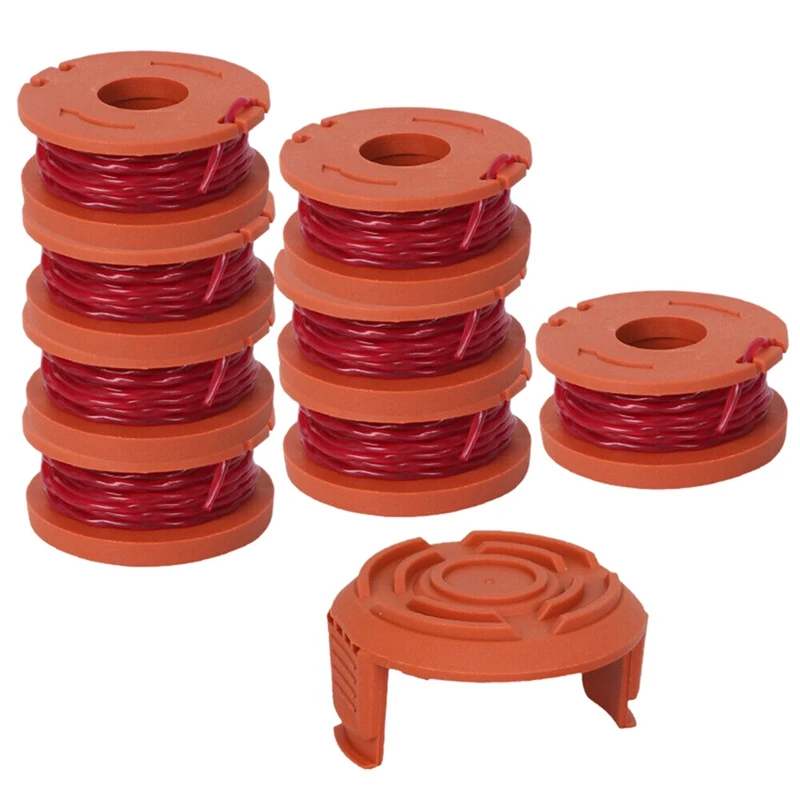 

Promotion! 27 Pack Replacement Spool String Trimmer Line 24 Pack Spool And 3 Cap Lawn Mower Accessories For WORX