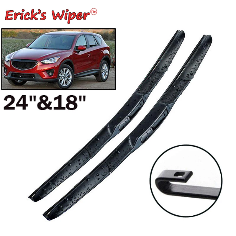 Erick\'s Wiper LHD Hybrid Front Wiper Blades For Mazda CX-5 CX5 KE 2012 - 2017 Windshield Windscreen Window Rain Brushes 24\