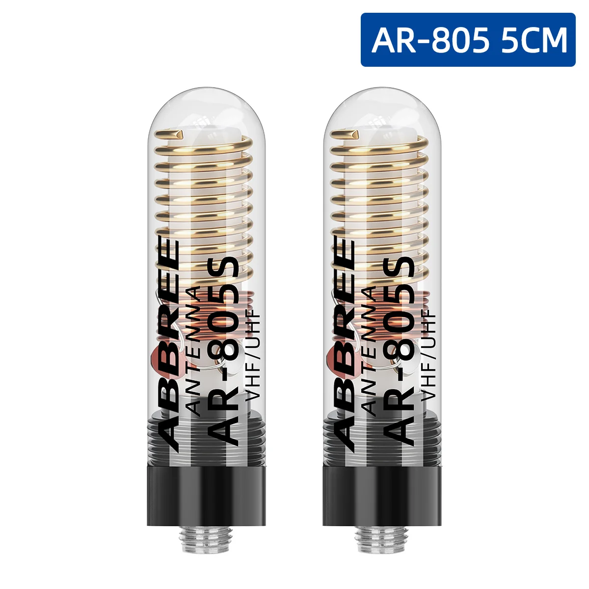 ABBREE Transparente AR-805 Plus AR-805S Dualband-Antenne mit hoher Verstärkung, SMA-Buchse, große Reichweite für Baofeng UV-5R UV-21 PRO Amateurfunk