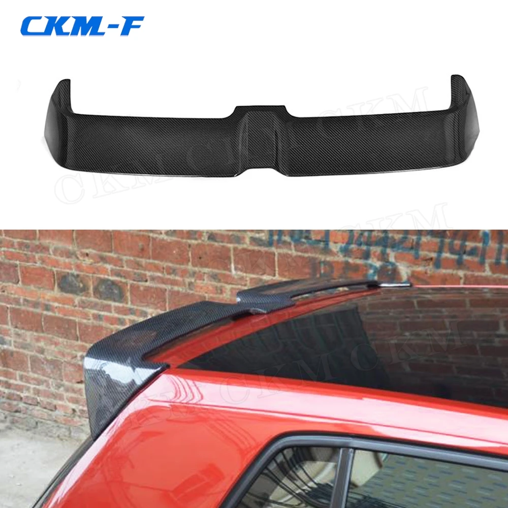 

For MK7 Carbon Fiber Rear Roof Spoiler for Volkswagen VW Golf 7 VII MK7.5 GTI R 2014-2020 O Style FRP windshield Trunk wings