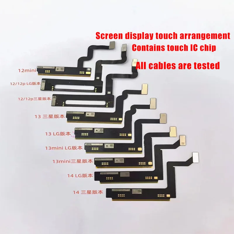Original cable with Ic with data For iphone 11 12 13pro 13mini LCD screen touch cable replacement part or 14Pro 14promax 14plus