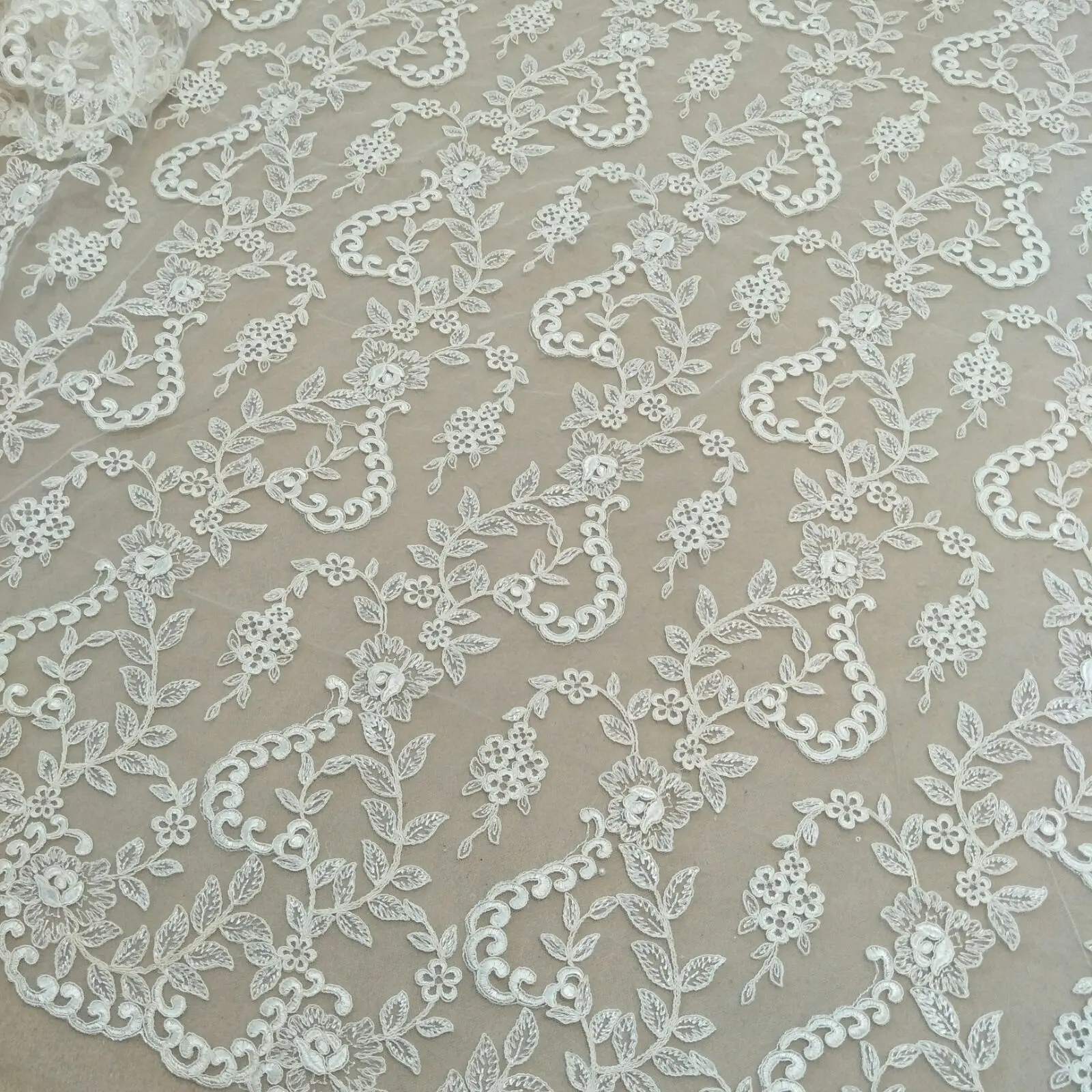 (Discount at the end of 2023) ylk0156 wedding dress Fabric Dress Lace accessories with sequins Ivory white