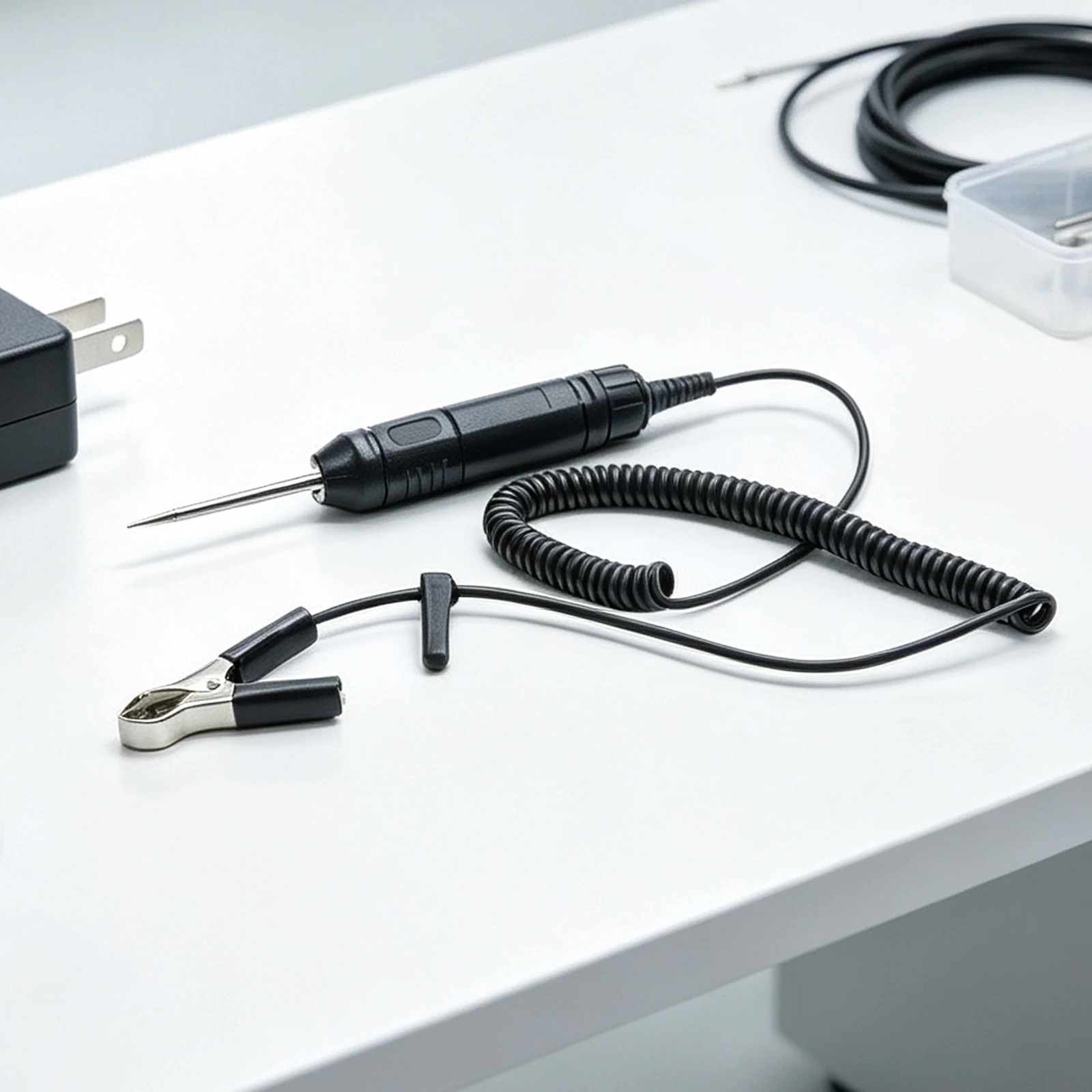 Probe Digital LED Test Light Low-light Visibility 3-72V Testing Range 0.1V Resolution Display Black  Probe Digital