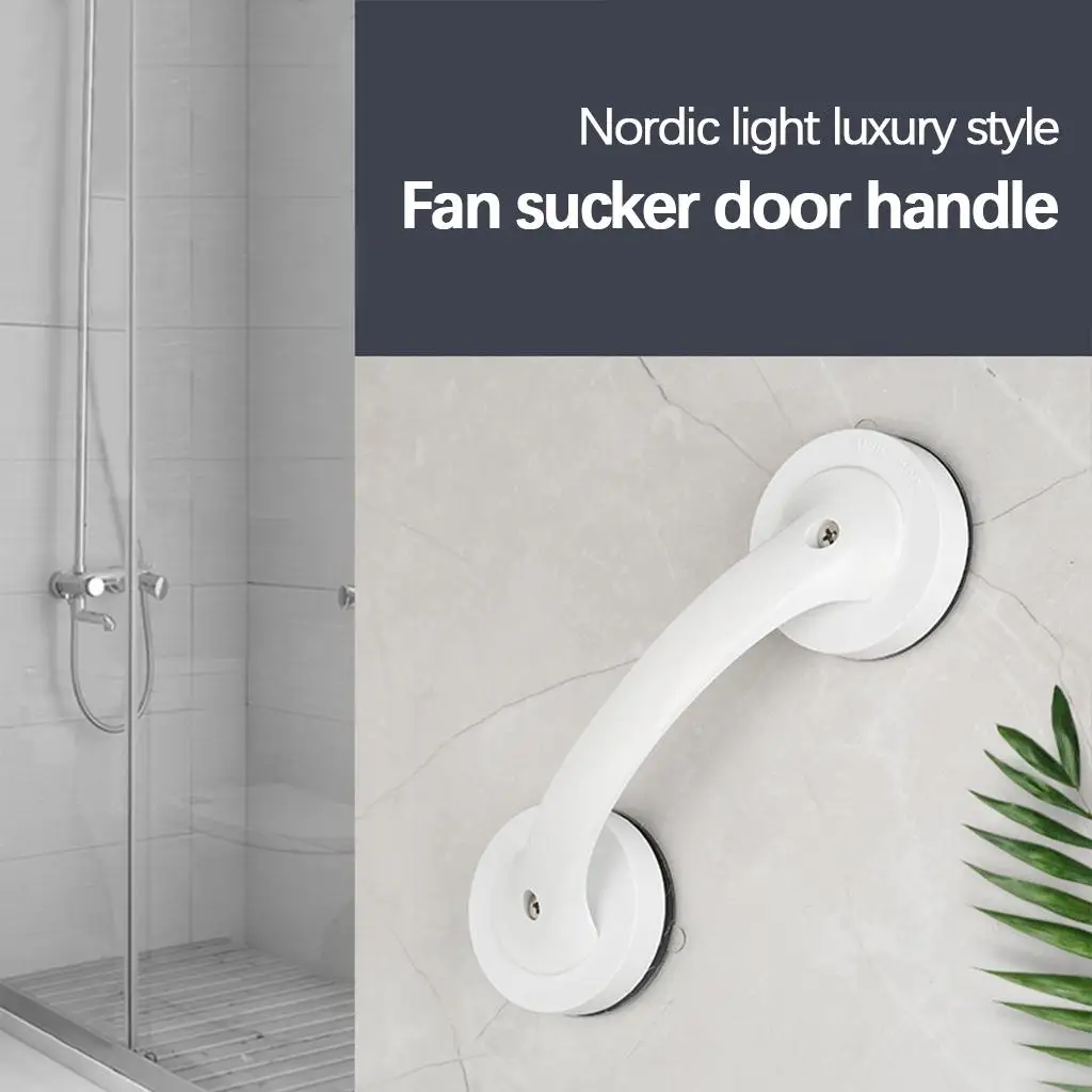 Bathroom Suction Cup handle for door Plastic Anti Slip Toilet Bathroom Grab Bar for Walls Door Cabinet