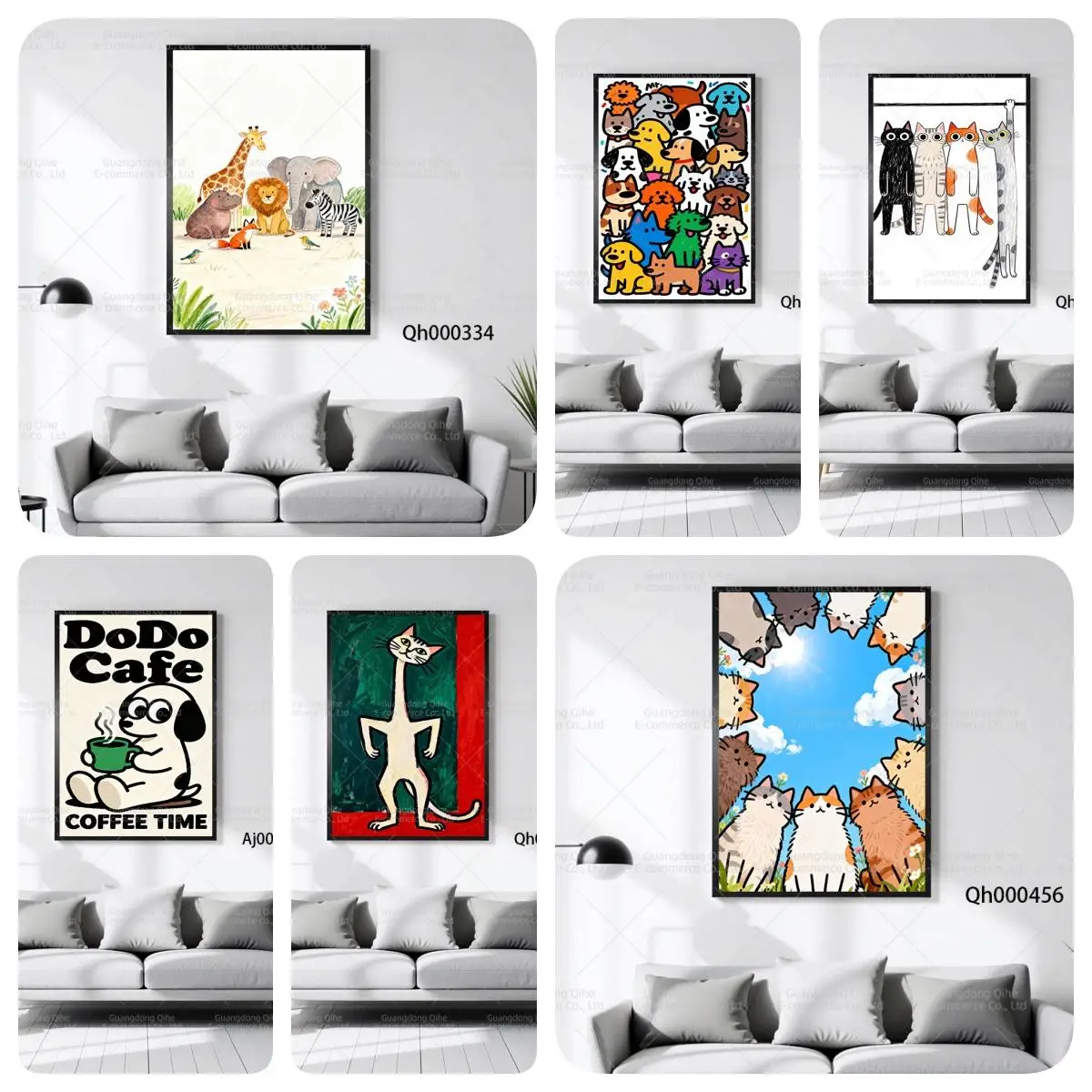 Decorative Poster Pintura Artística Estilo Cartoon Pintura Decorativa sobre Lienzo Decoración para Pared Accesorios para
