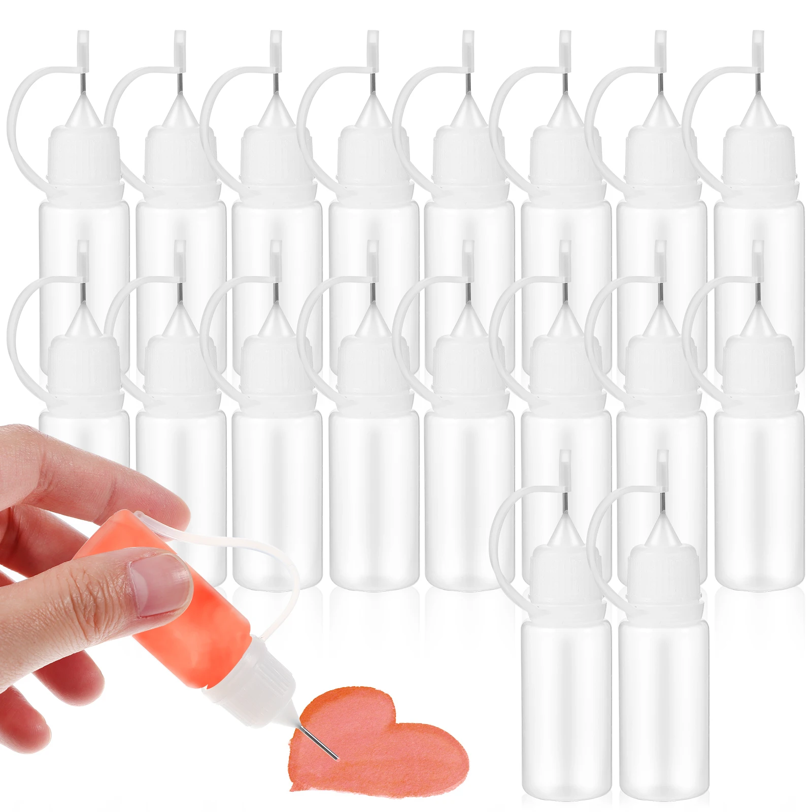 

20 Pcs Needle Applicator Bottles Precision Glue Bottle With Needle Tips Tip Squeeze Glue Container Refillable Lab Bottle