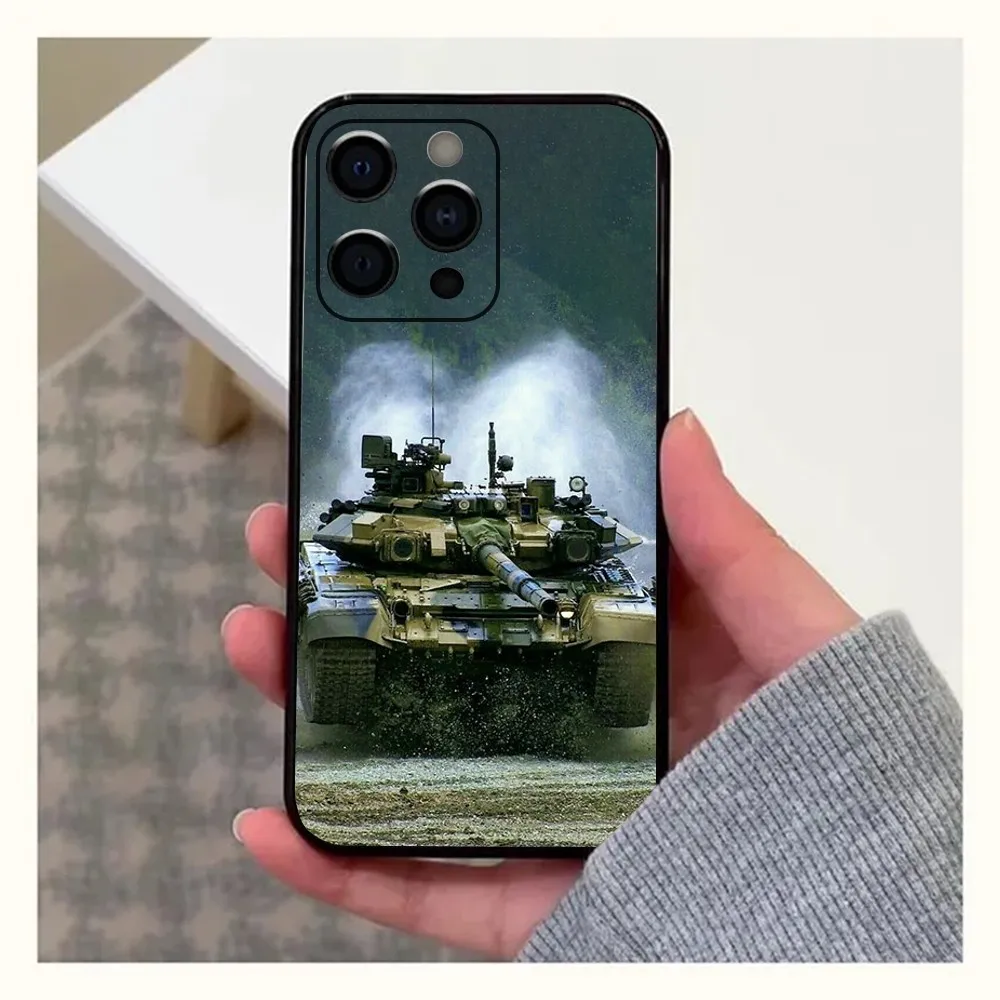 Battle Tank War Phone Case For Apple iPhone 15,14,13,12,11,Pro,X,XS,Max,XR,Plus,Mini Soft Black Cover