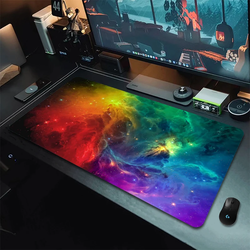 Imagem -03 - Nebulosa Grande Gaming Mousepad 900x400 mm Antiderrapante Grande Computador Espaço Mouse Esteira de Borracha hd Impressão Galaxy Tapete de Mesa Mouse Almofada Xxl