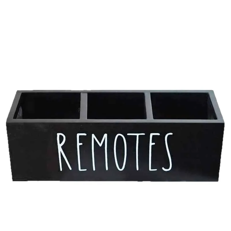 Wooden storage box living room coffee table TV air conditioner remote control storage box dresser grid cosmetics finishing box