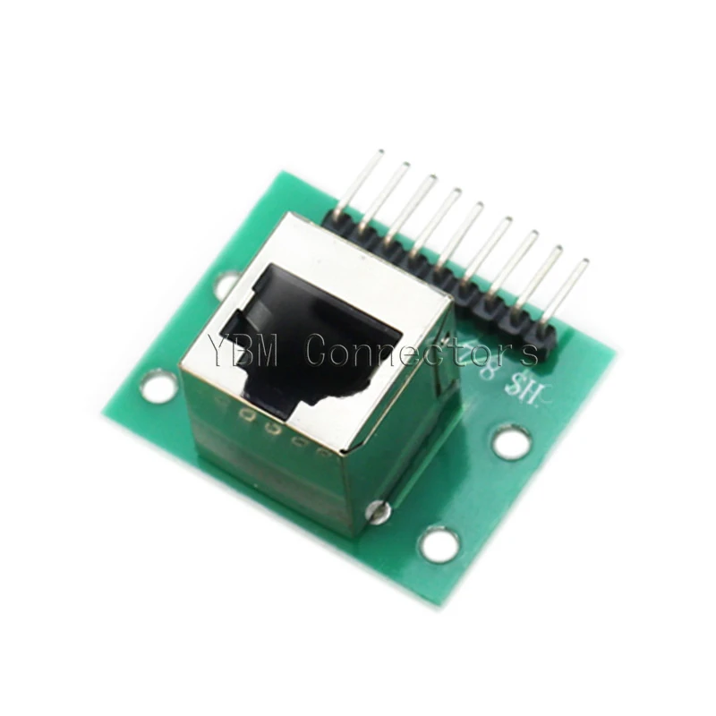 5Pcs RJ45 Adapter Board To XH2.54 Modular Ethernet Connector Adapter Network Interface + Breakout Board + Pin Header