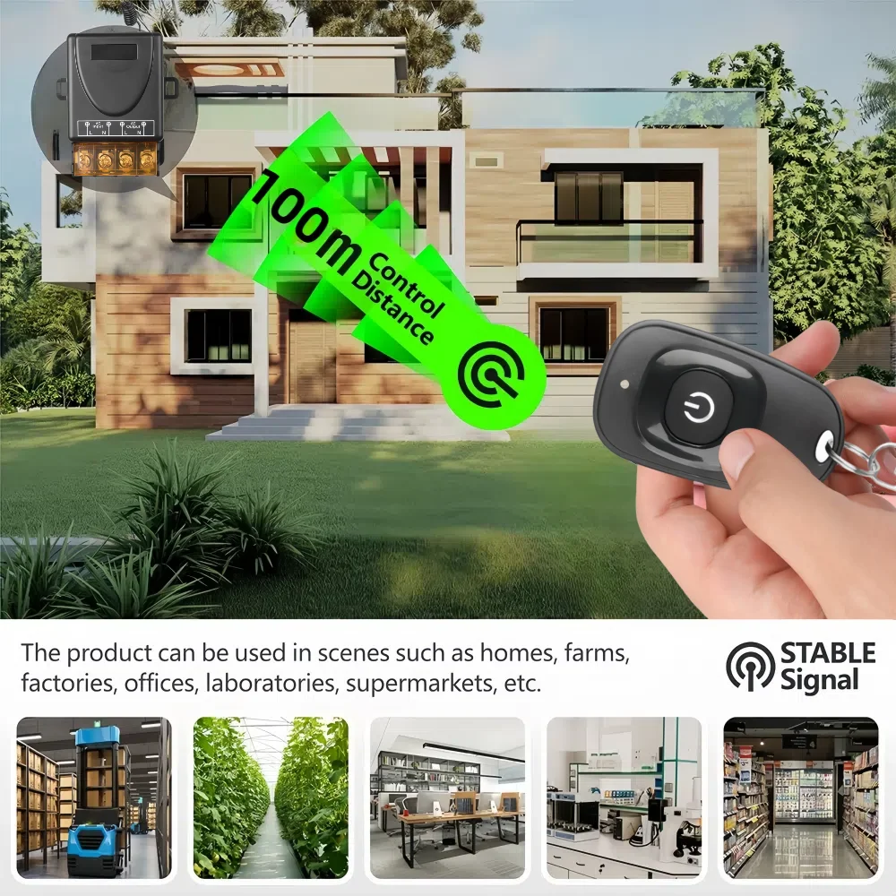 433Mhz 무선 원격 제어 스위치 AC 110V 220V 30A 릴레이 1CH 수신기 컨트롤러 및 1 botton RF 433 Mhz 송신기