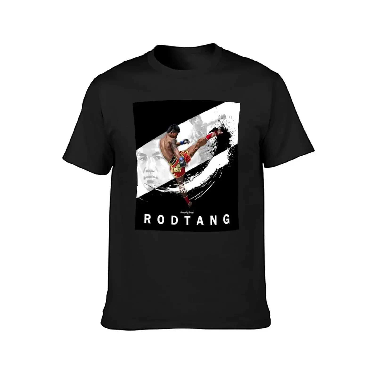 RODTANG Muaythai black and white Artwork by shunsukevisuals T-Shirt blacks Blouse vintage Short sleeve tee t shirts for men pack