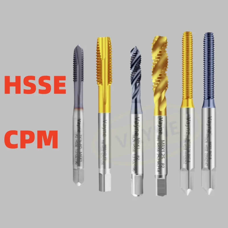 

1PCS HSSE-M35 M2 M4 M8 M16 M10 M12 JIS Straight Spiral Flute Groove Pointed Forming TapThrough Blind Hole Thread Screw Taps