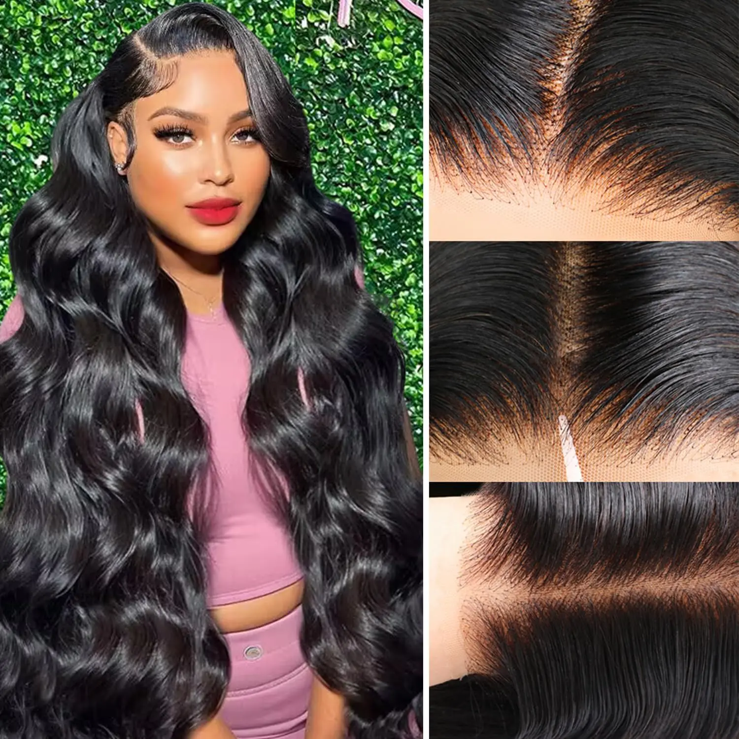 

Body Wave Glueless Wig Human Hair Pre Plucked Pre Cut Ready to Wear 7x5 Bye Bye Knots Glueless Wear and Go Wigs