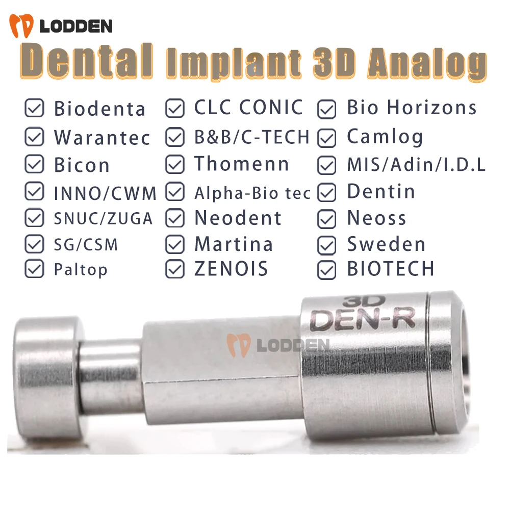 

Dental Implant Print Analog for Bio Horizons/Camlog/Thomenn/MIS/Adin/l.D.L/Martina/B&B/C-TECH 3D Analog Implant Accessories