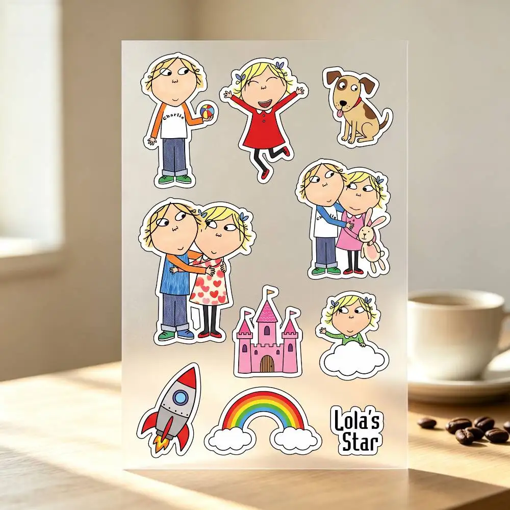 Popular Anime C-Charlie And Lola Stickers Auto Body Bumper Windows Motorcycle Laptop Walls Vinyl Decal Car Tuning Accessories
