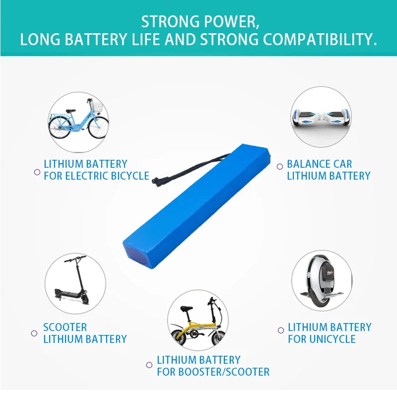 36v 48v 10.4ah wiederauf ladbare Lithium batterie, verwendet für Roller Balance Auto falten Elektro fahrrad eingebauten Lithium-Akku