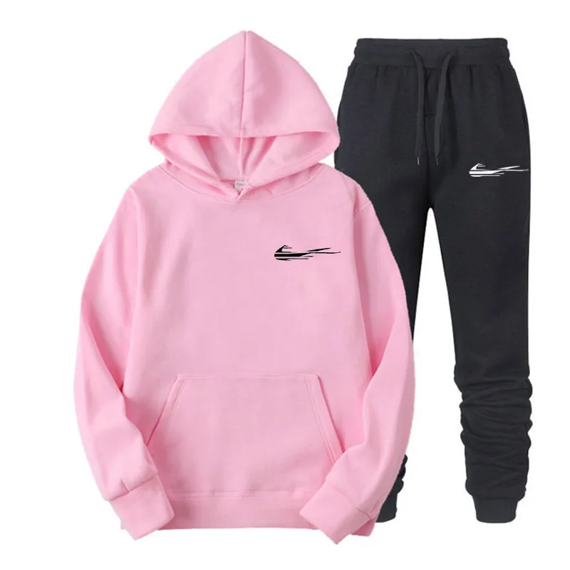 2024 Men\'s Sets Spring Autumn Zipper Hoodie and Pants 2 Pieces Casual Tracksuit Male Brand Running Jogging Sportswear Suit