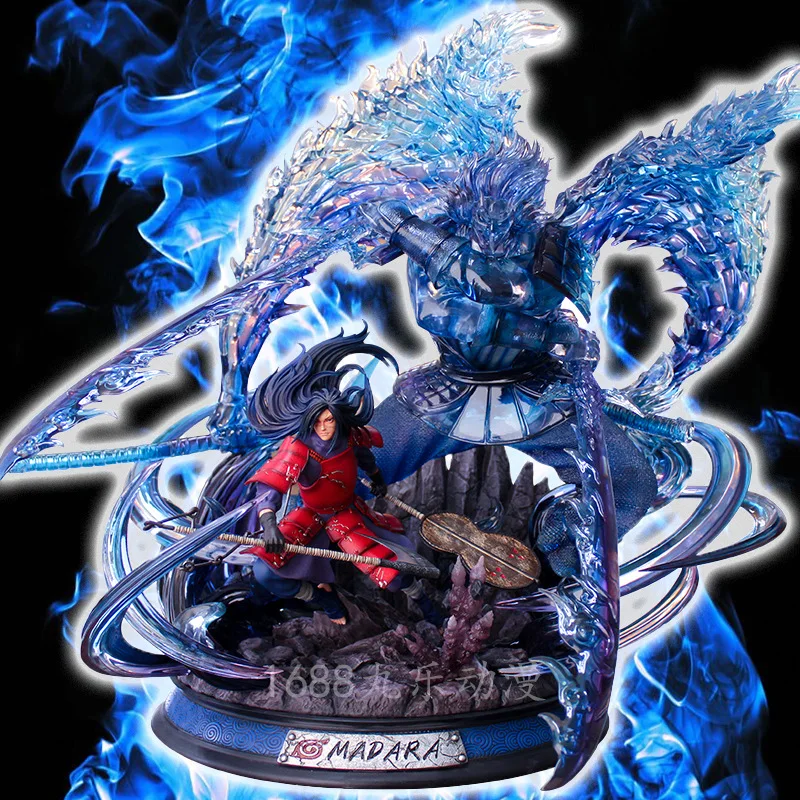 36cm NARUTO Shippuden Susanoo Uchiha Madara GK Japanese Anime PVC Action Figure Toy Statue With Light Collectible Model Doll