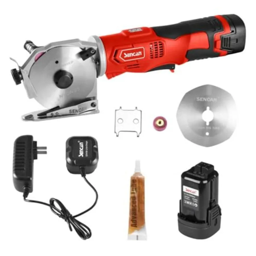 

Cordless Electric Rotary Shear Cutter, Multi-layer Electric Fabric Scissors with 1.3Cutting Thickness, for Cloth Fabric Leather