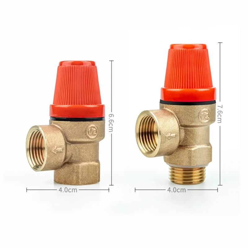 1PC Brass One-Way Safety Relief Valve One-Way Wall-Hung Boiler Safety Valve Thread DN15