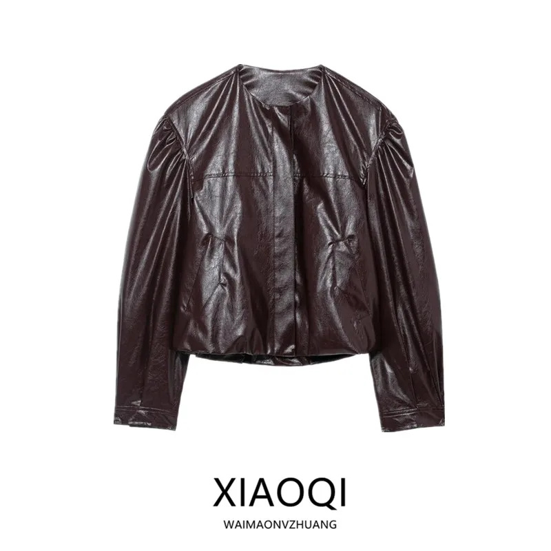 

Зимнее женское круглое пальто Ne Long Sve из искусственной кожи Pilot Jaet, Новое поступление, верхняя одежда, женское пальто на пуговицах