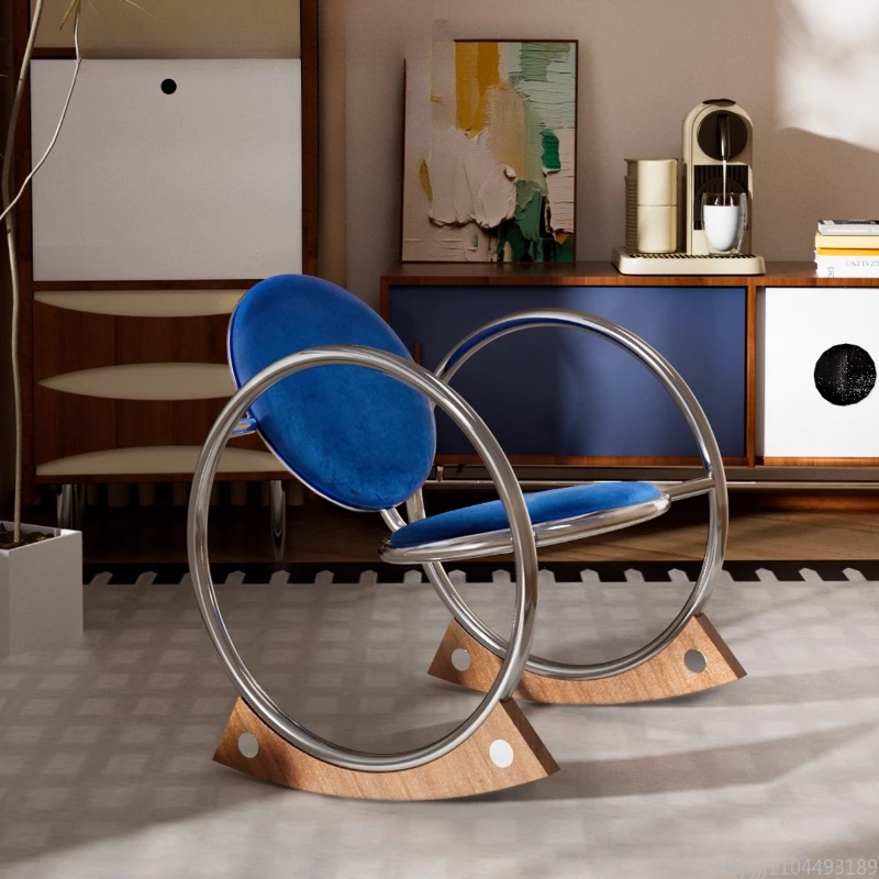 

Bauhaus Rocking Recliner Low-Effort Patio & Living Room Rocking Chair Space-Saving Single Sofa Lounger Multifunctional Furniture
