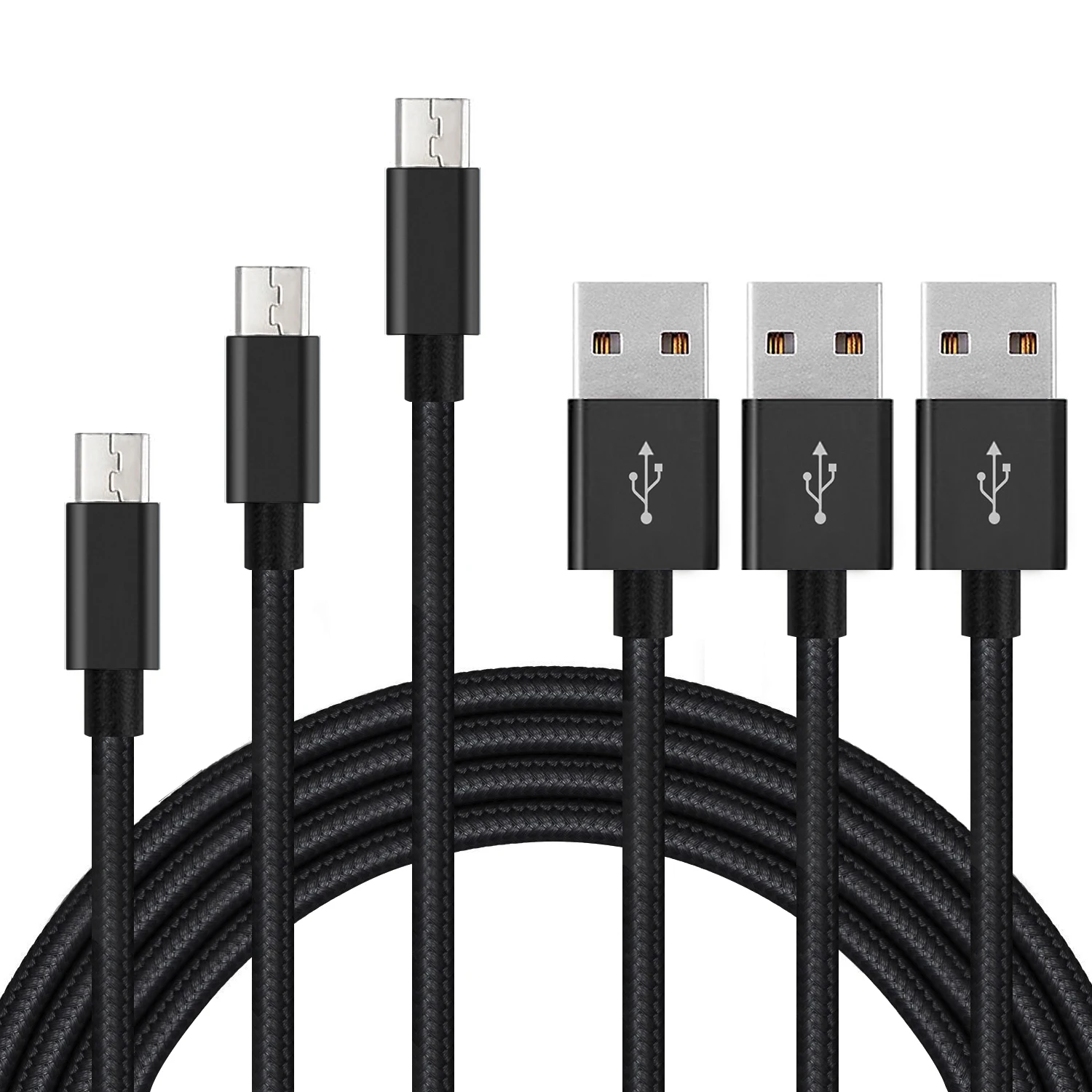 

3A 1/2/3M Micro USB Cable Fast Charging For Samsung Xiaomi Huawei Realme OPPO Android Mobile Phone USB Data Wire Cord